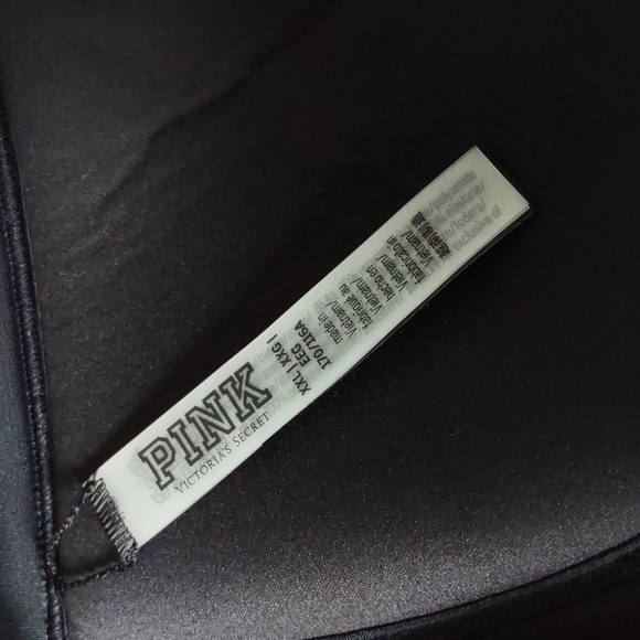 NWT Pink Victoria's Secret XXL Black Tie Halter Bikini Top - Picture 3 of 12